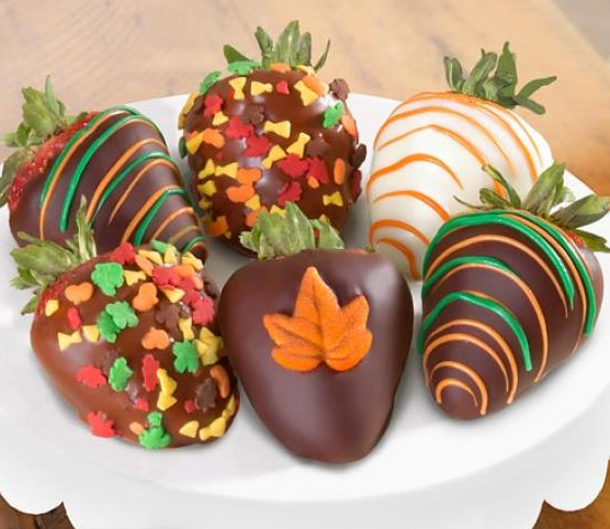Autumn Delight Dipped Strawberries – 6 Berries