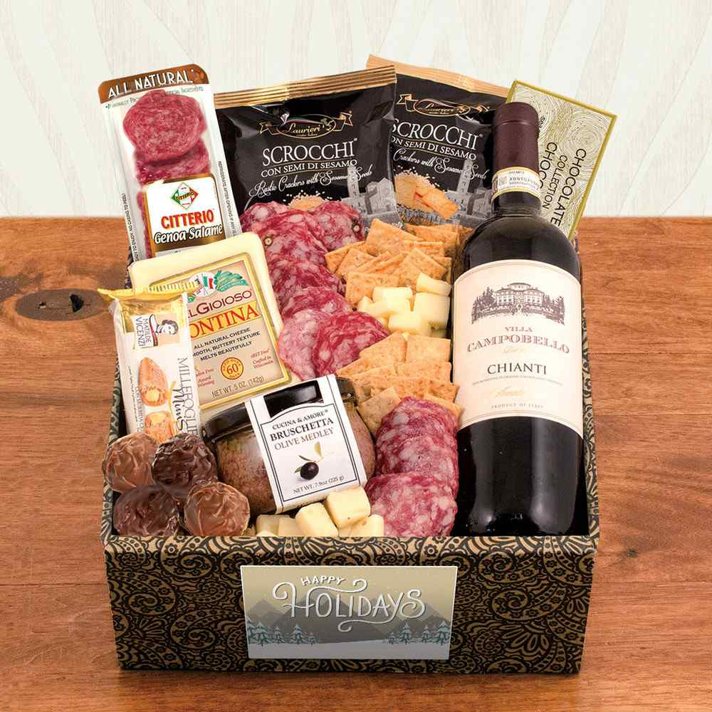 Buona Vita Italian Vino & Antipasto Gift Box – Holidays