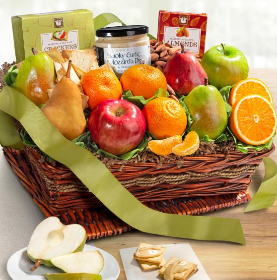 Cheese and Nuts Classic Fruit Basket
