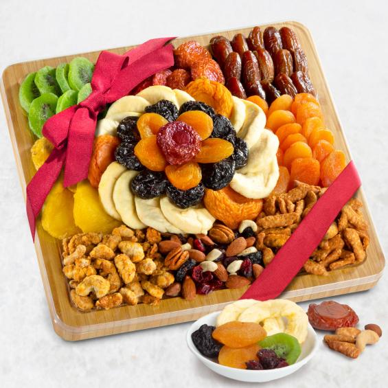 Platter of Plenty Dried Fruit & Nuts Gift